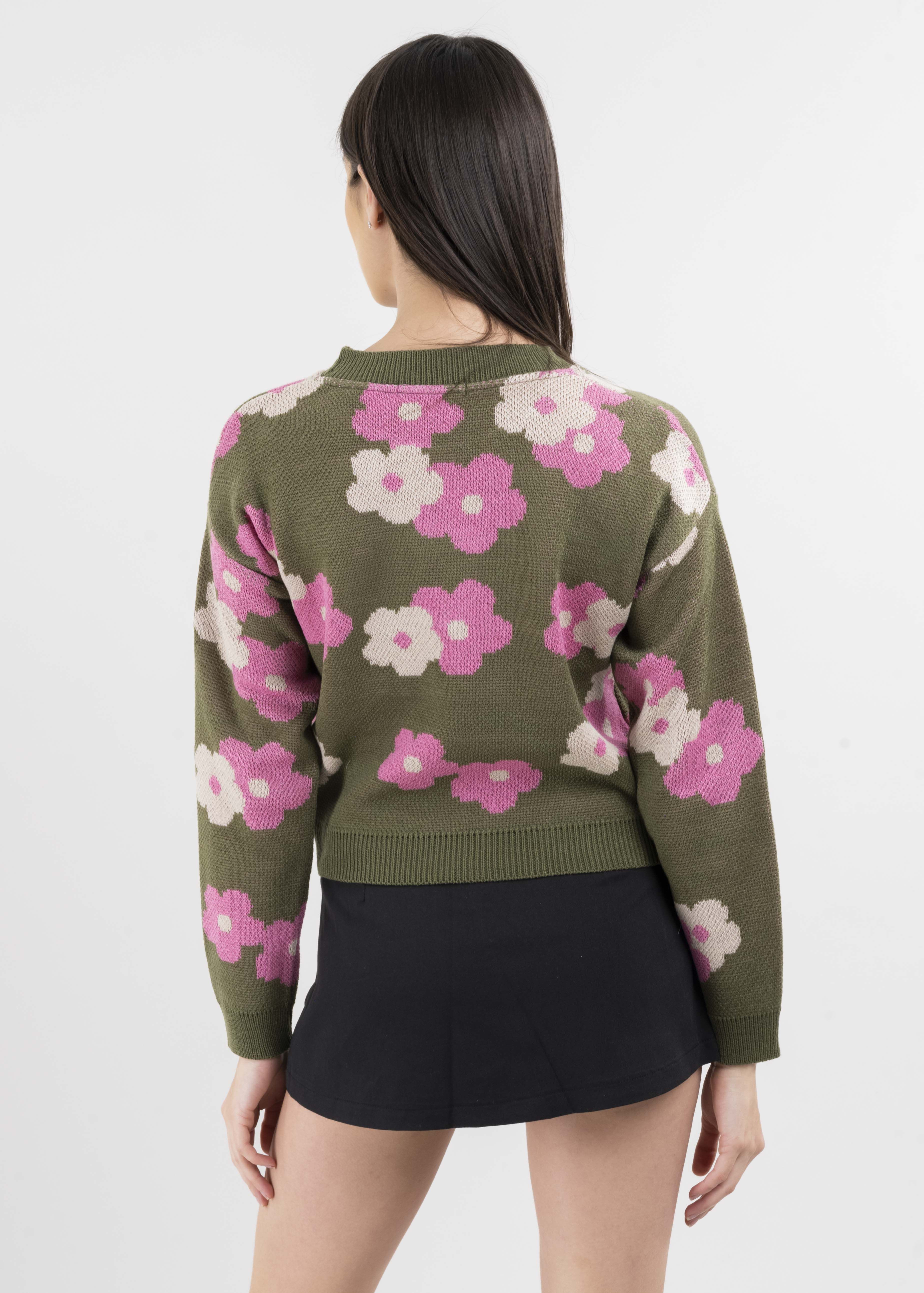 Suéter cuello redondo flores sold by Shasa product image thumbnail 4