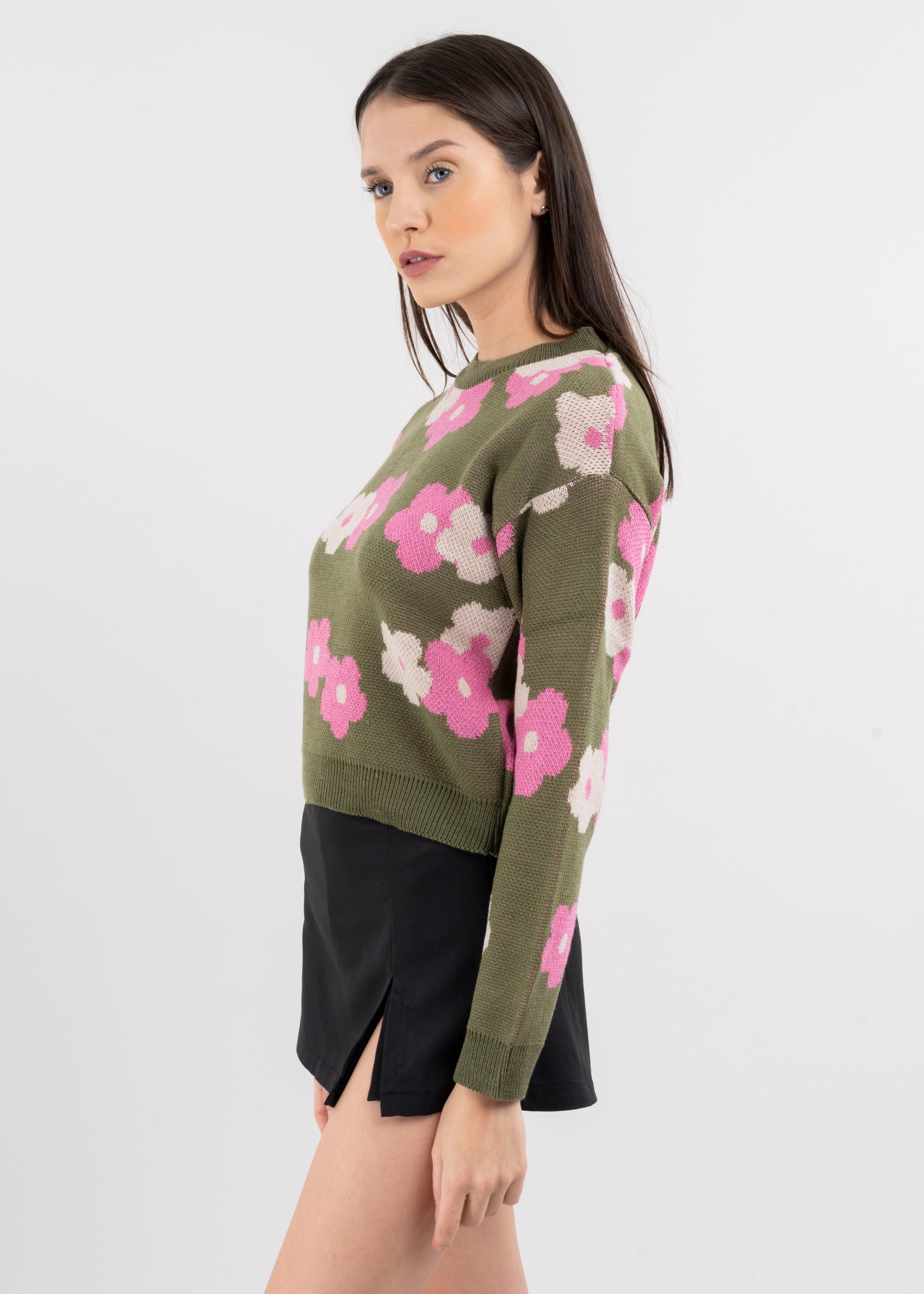 Suéter cuello redondo flores sold by Shasa product image thumbnail 3