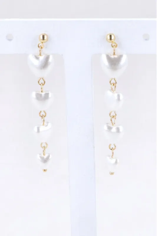 Aretes Corazon Perlas sold by Shasa