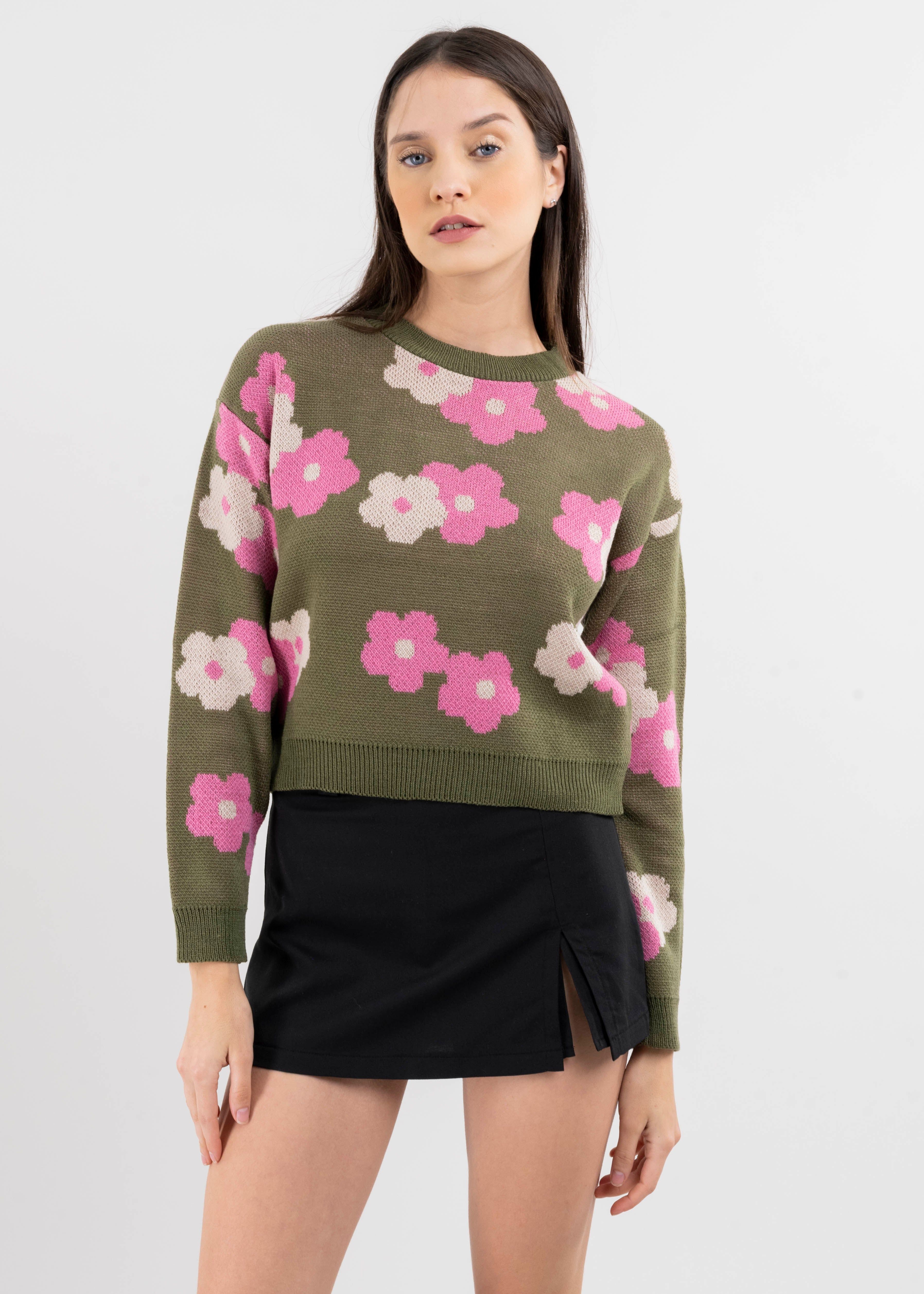 Suéter cuello redondo flores sold by Shasa product image thumbnail 2