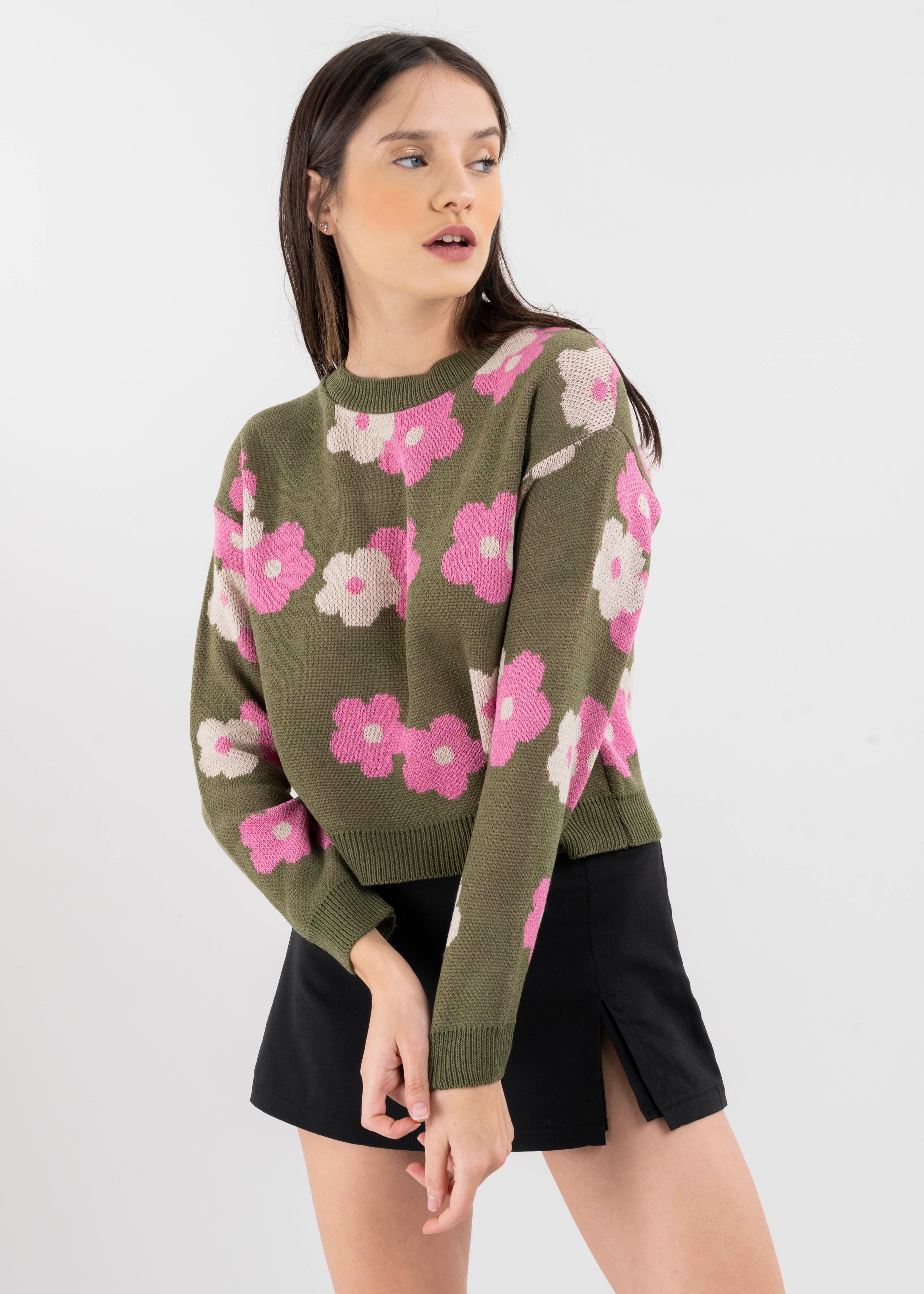 Suéter cuello redondo flores sold by Shasa product image thumbnail 5