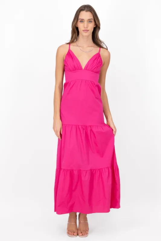 Vestido maxi tirantes olanes sold by Shasa