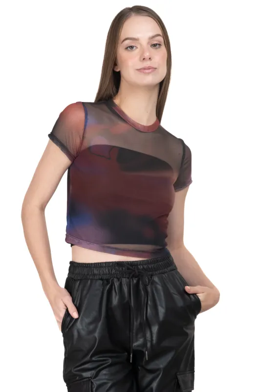 Top mesh manga corta tie dye sold by Shasa