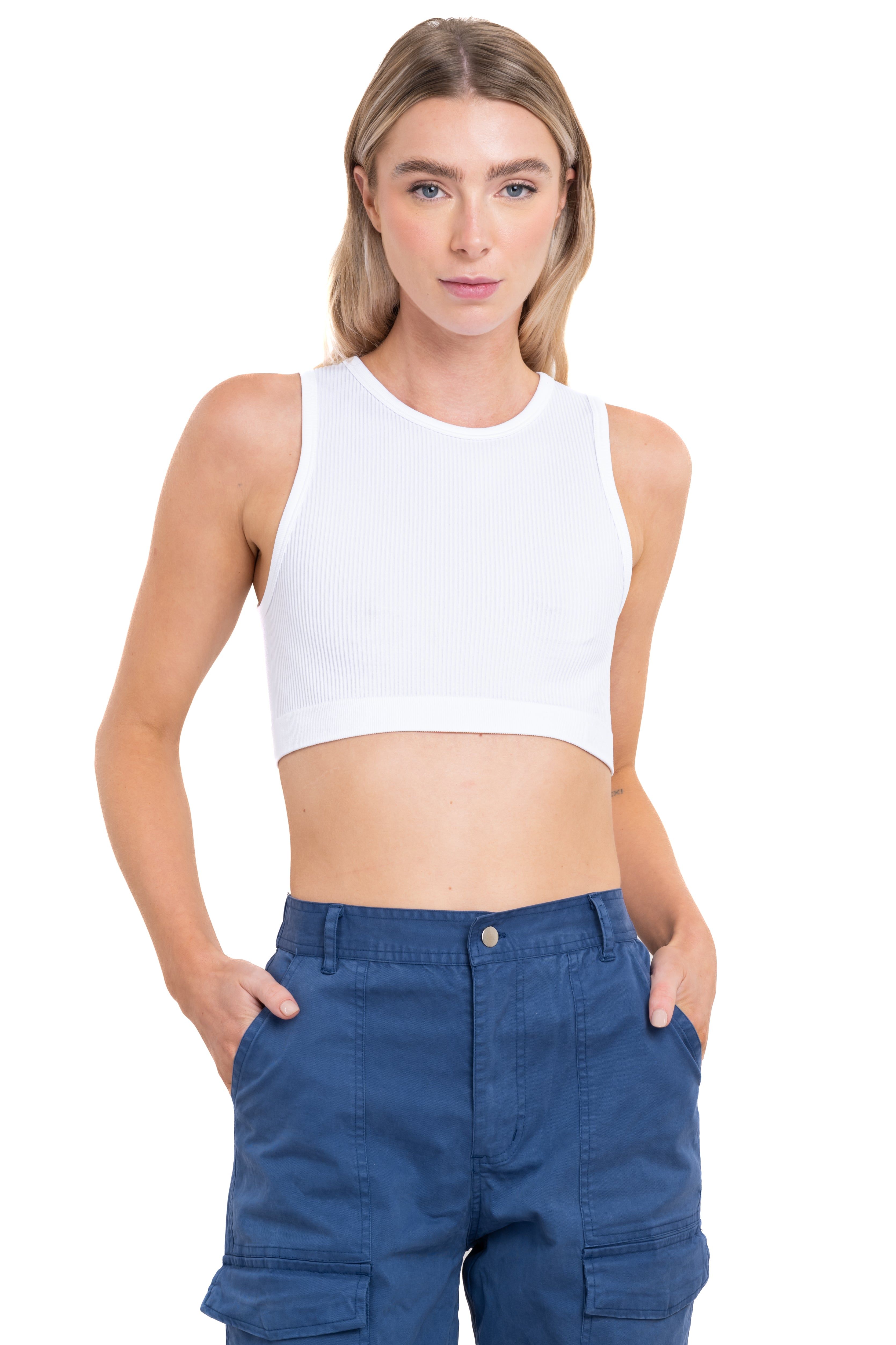 Top crop acanalado liso sold by Shasa product image thumbnail 5