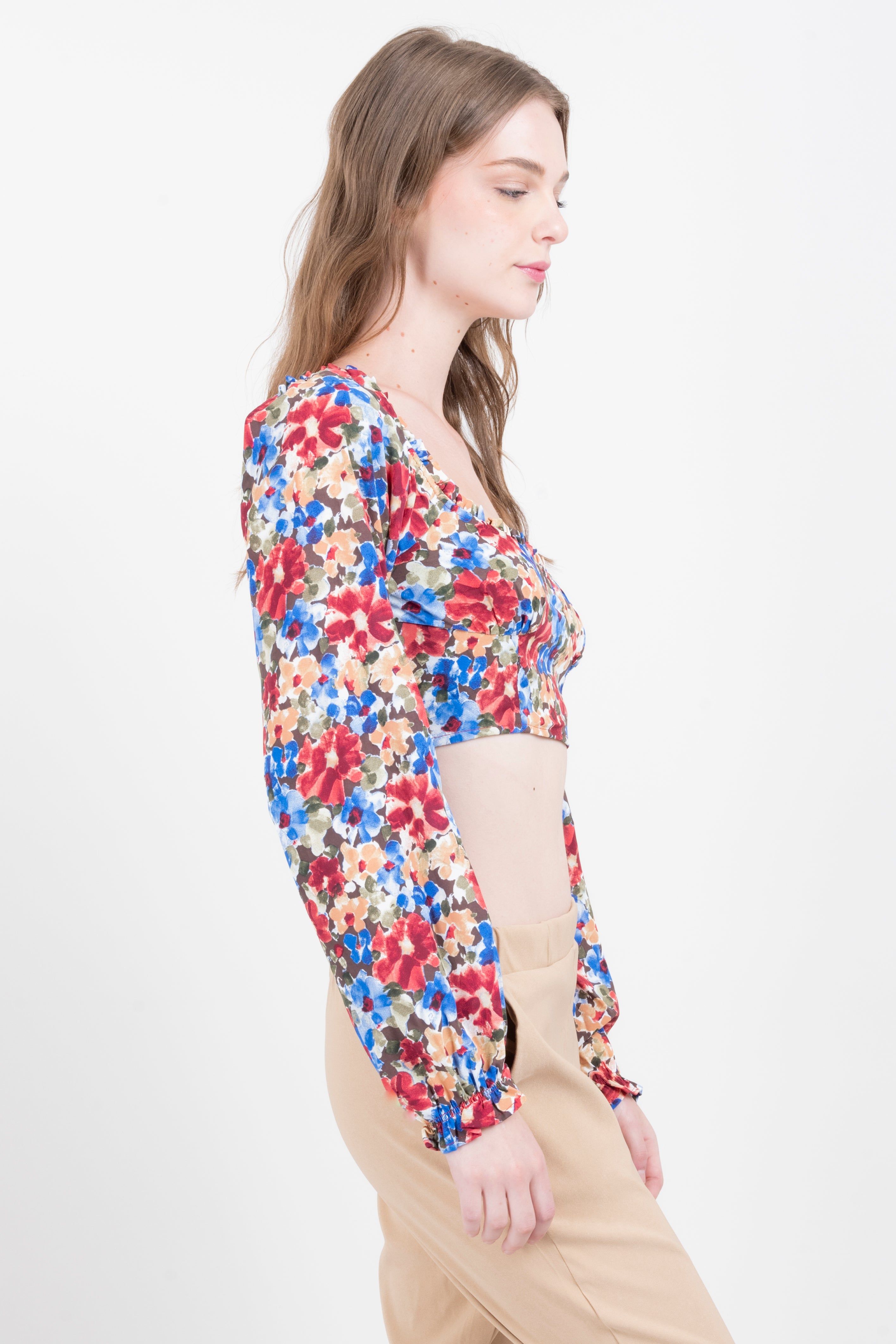 Top manga larga flores sold by Shasa product image thumbnail 3