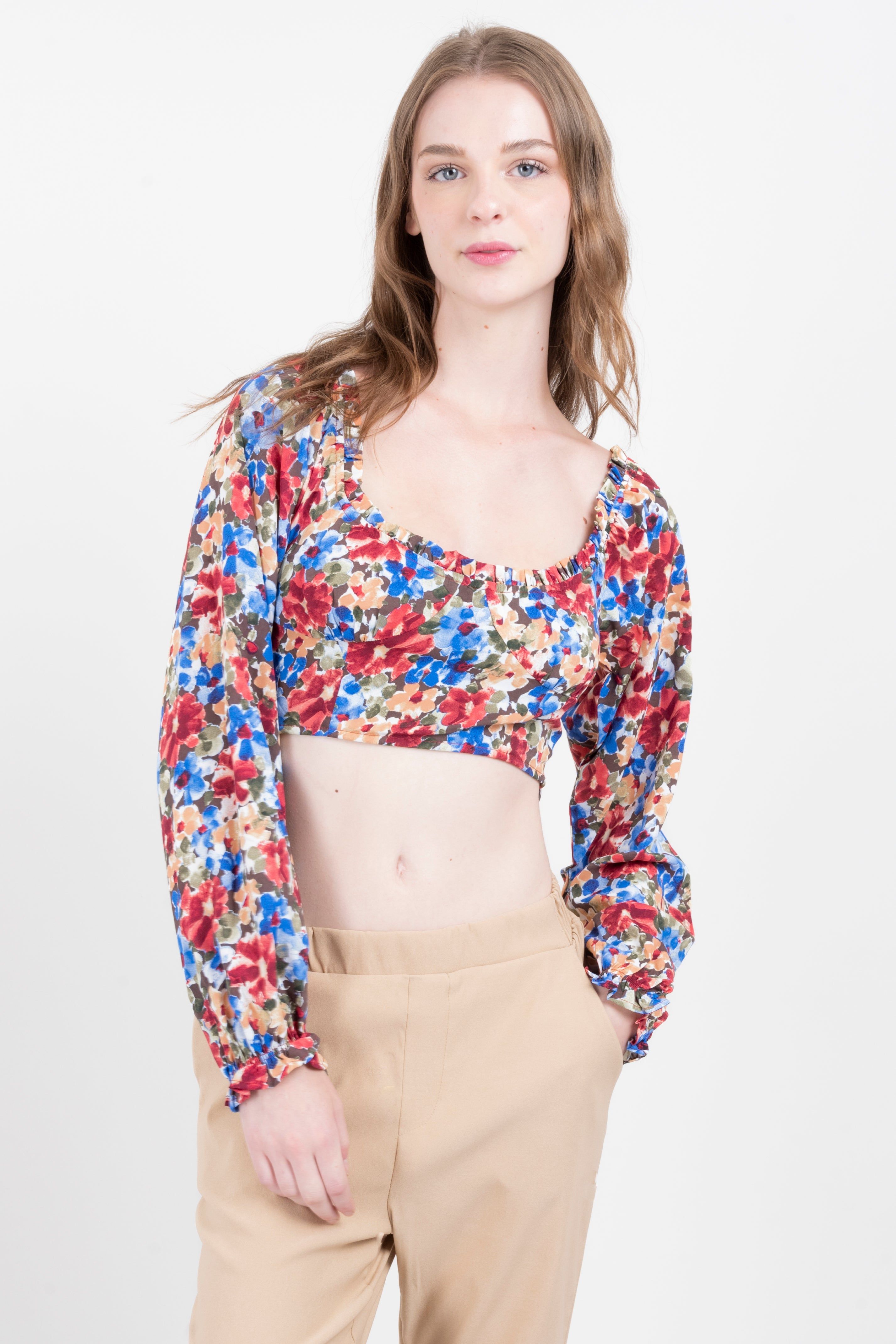 Top manga larga flores sold by Shasa product image thumbnail 5