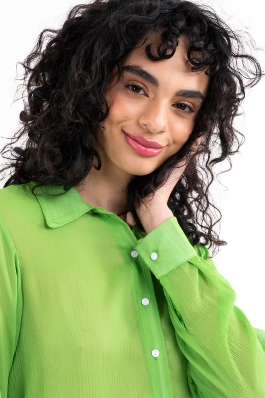 Camisa lisa fluida mesh sold by Shasa