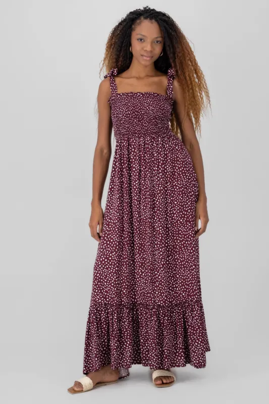 Vestido maxi tirantes moños sold by Shasa