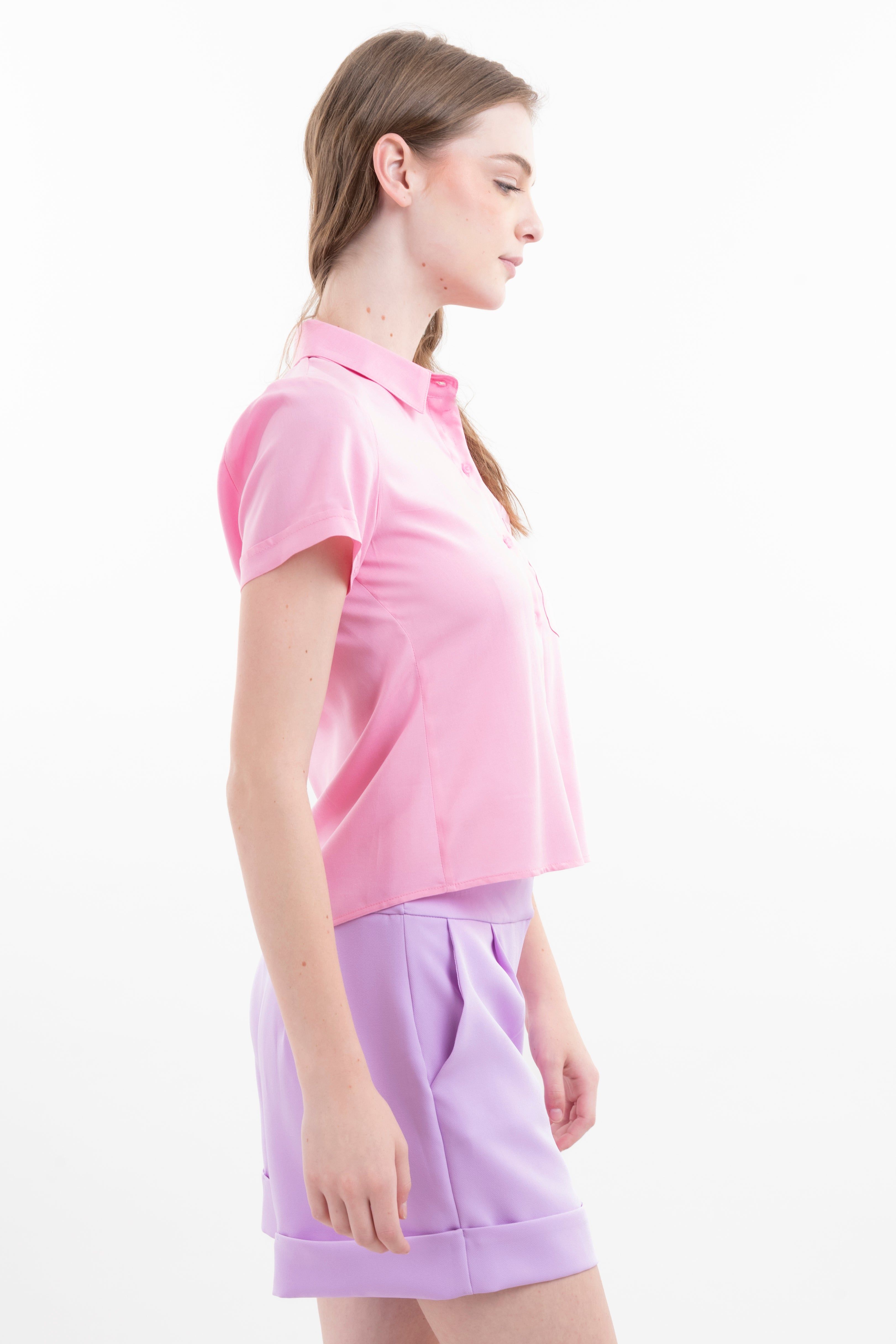 Camisa crop manga corta bolso sold by Shasa product image thumbnail 3