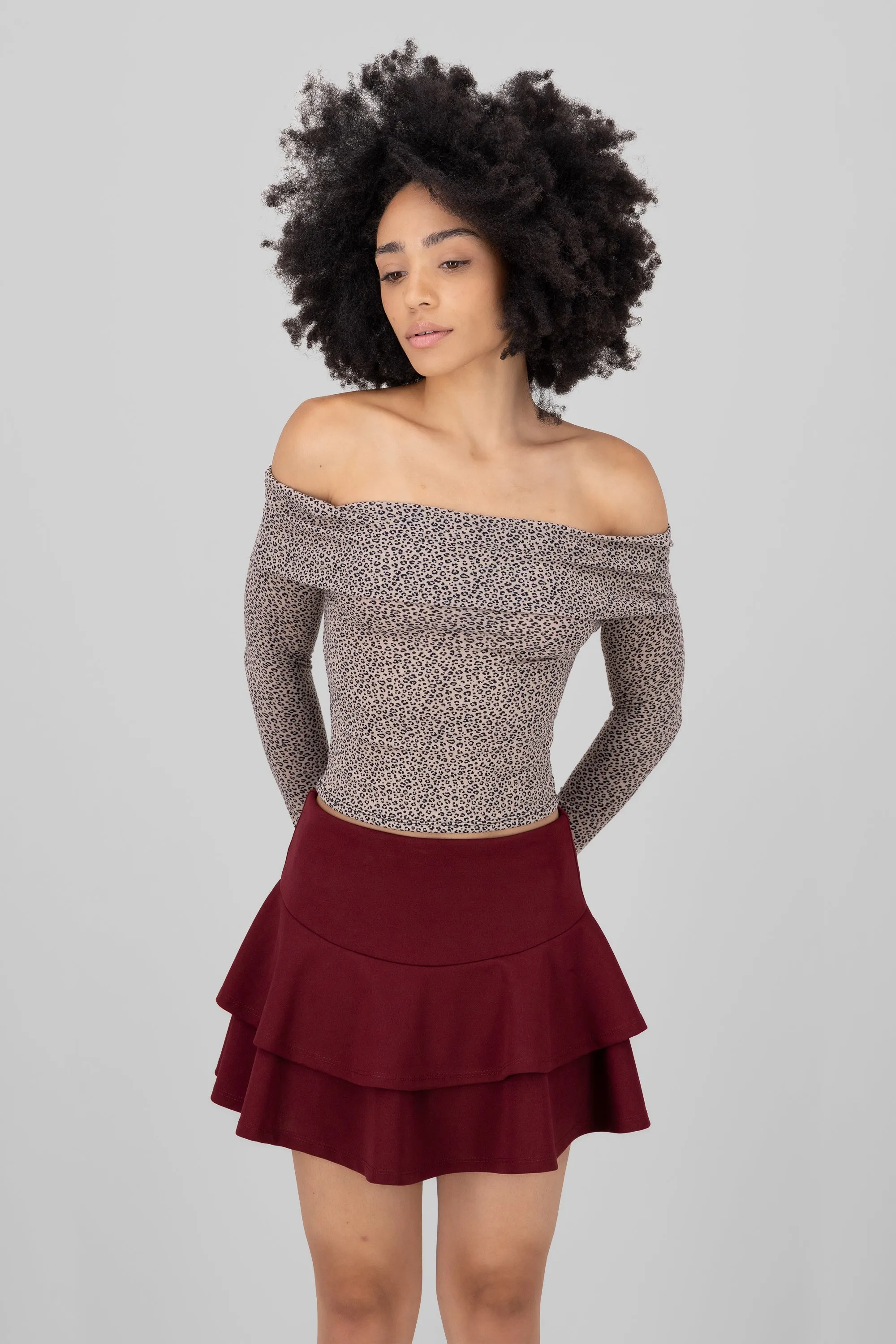 Top hombros descubiertos animal print sold by Shasa product image thumbnail 2