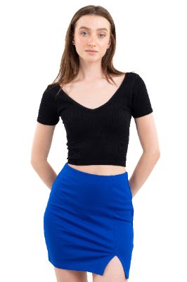 Top acanalado cuello v sold by Shasa