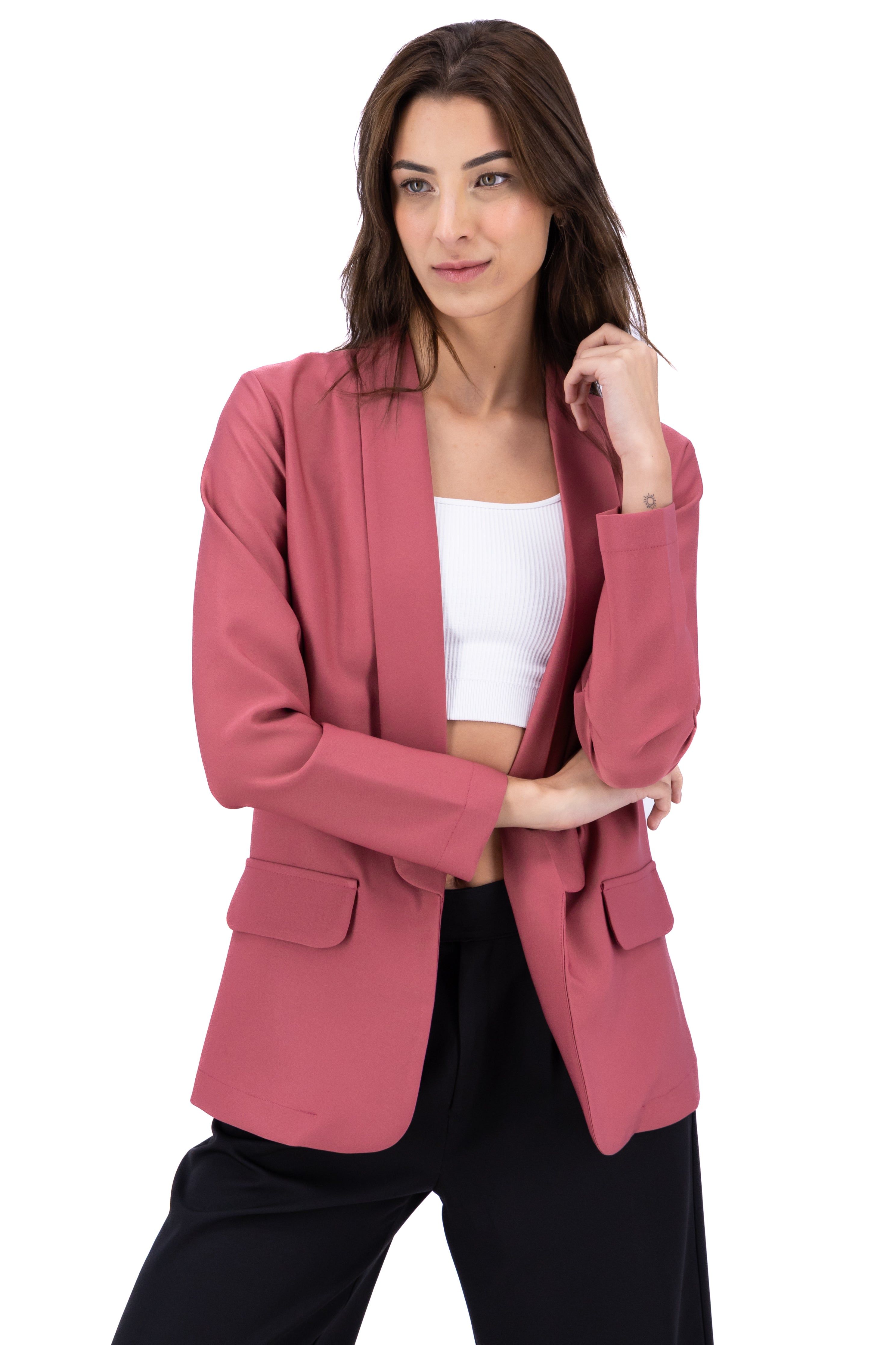 Saco liso abierto bolsillos sold by Shasa