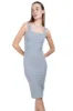 Vestido midi bodycon acanalado liso sold by Shasa