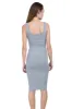 Vestido midi bodycon acanalado liso sold by Shasa