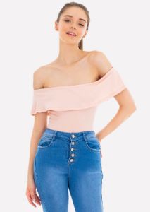 Bodysuit olanes hombro descubierto sold by Shasa