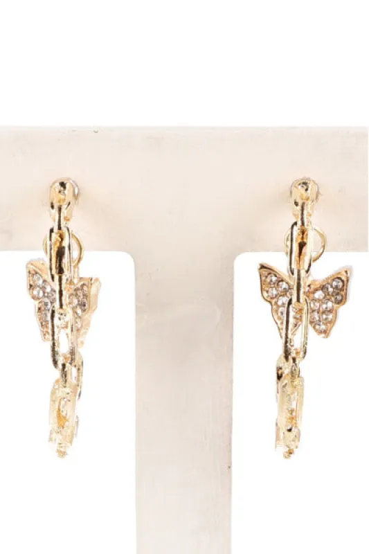 Arracadas Cadena Mariposa sold by Shasa