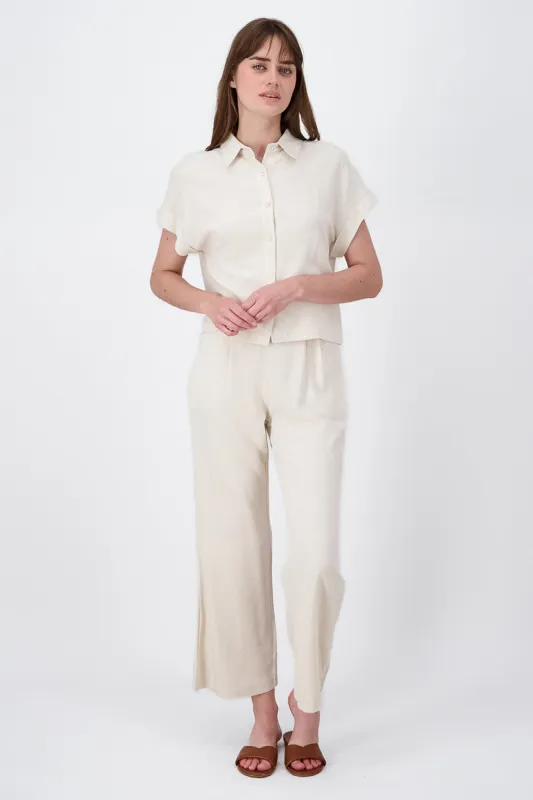 Pantalon Fluido Lino Detalle Moño sold by Shasa