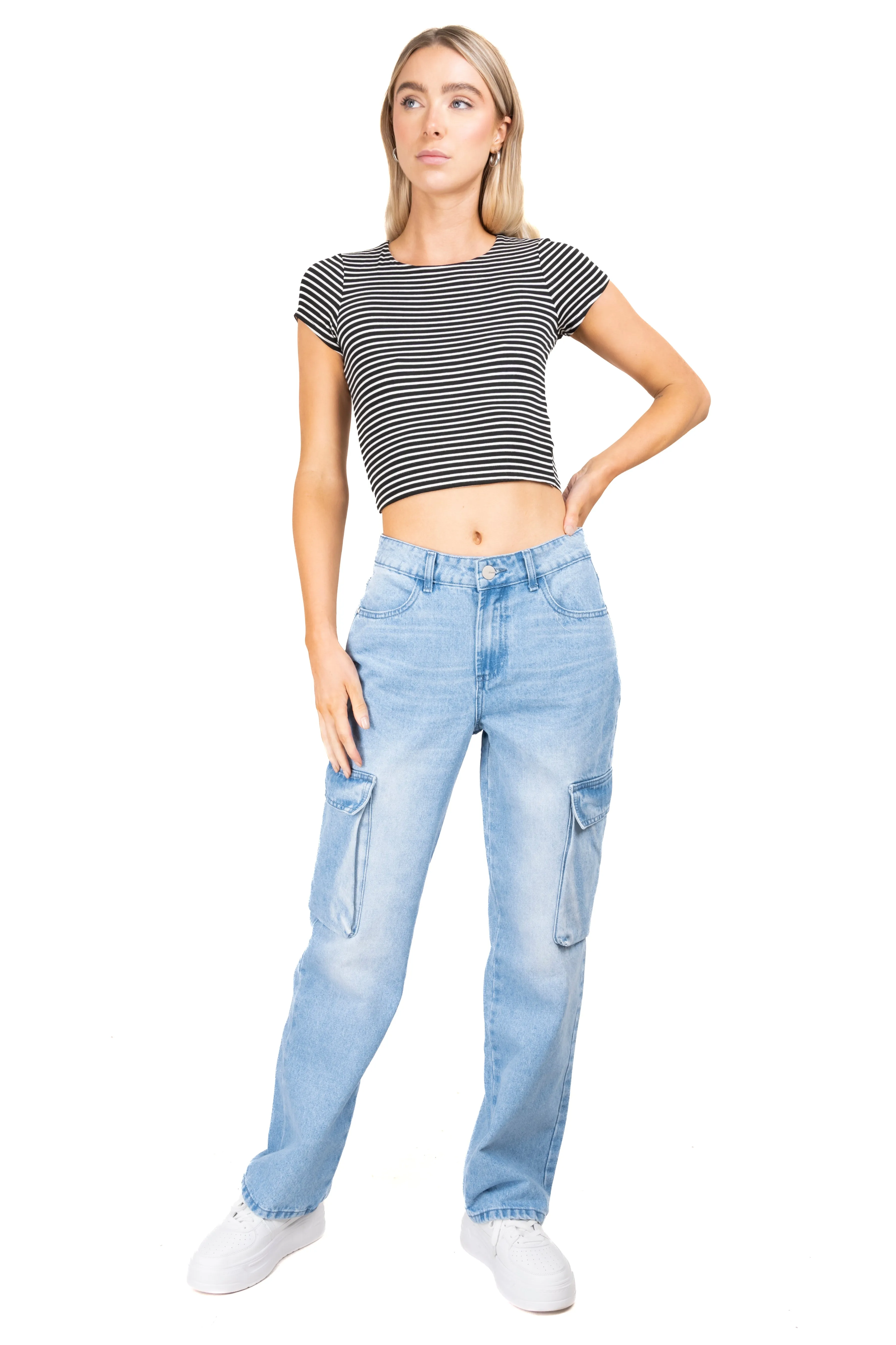 Jeans cargo cintura media sold by Shasa product image thumbnail 2