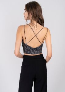 Top cruzado espalda lurex sold by Shasa