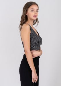 Top cruzado espalda lurex sold by Shasa