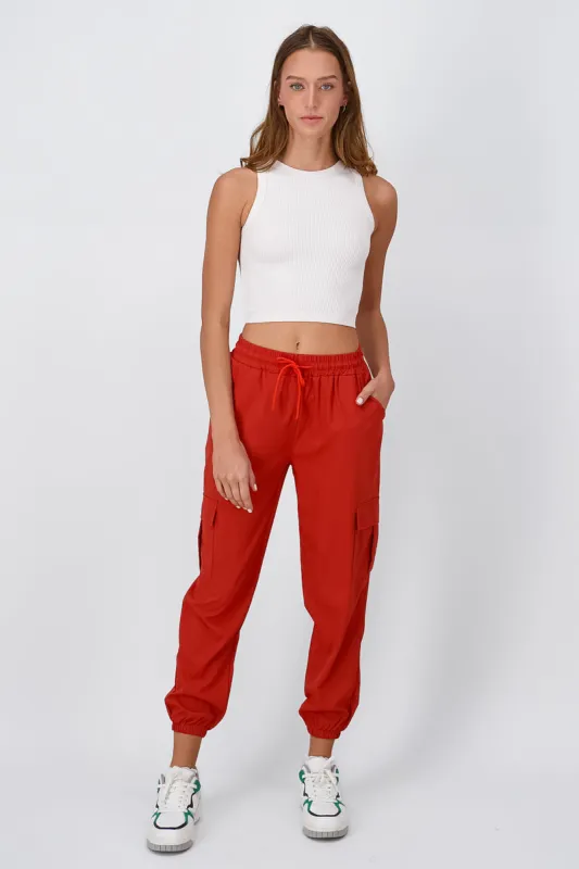 Pantalón Cargo Monocolor Bolsas sold by Shasa