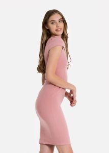 Vestido midi liso cuello v sold by Shasa