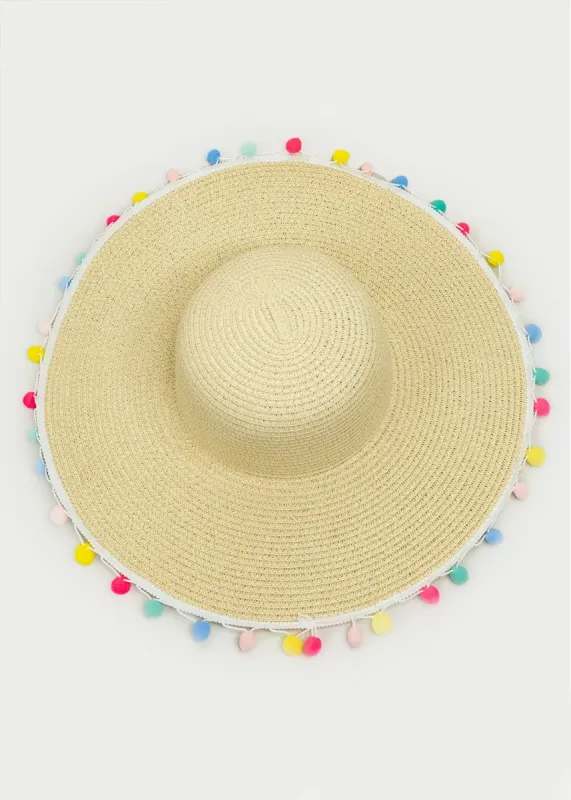 Sombrero Floppy Pompon Color sold by Shasa