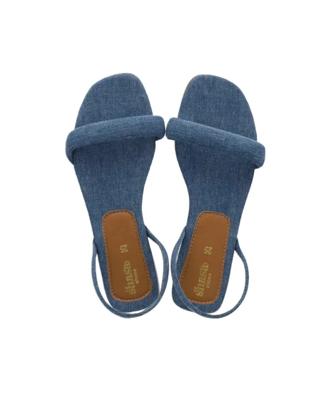Sandalia pala denim tira tobillo sold by Shasa
