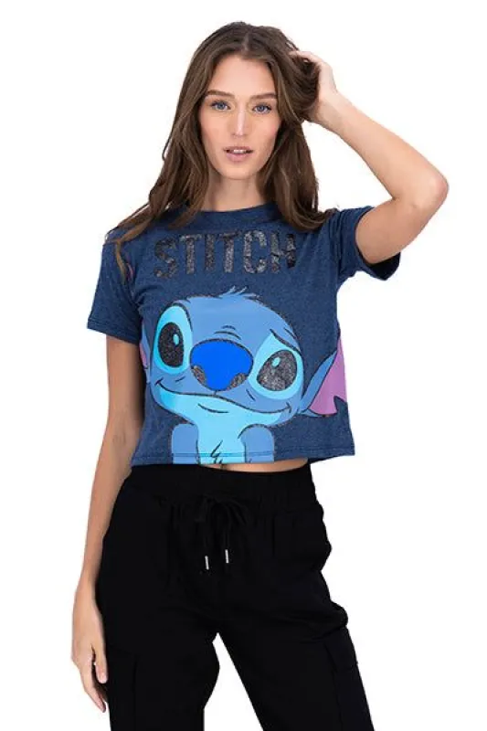 Playera crop Stitch brillos sold by Shasa