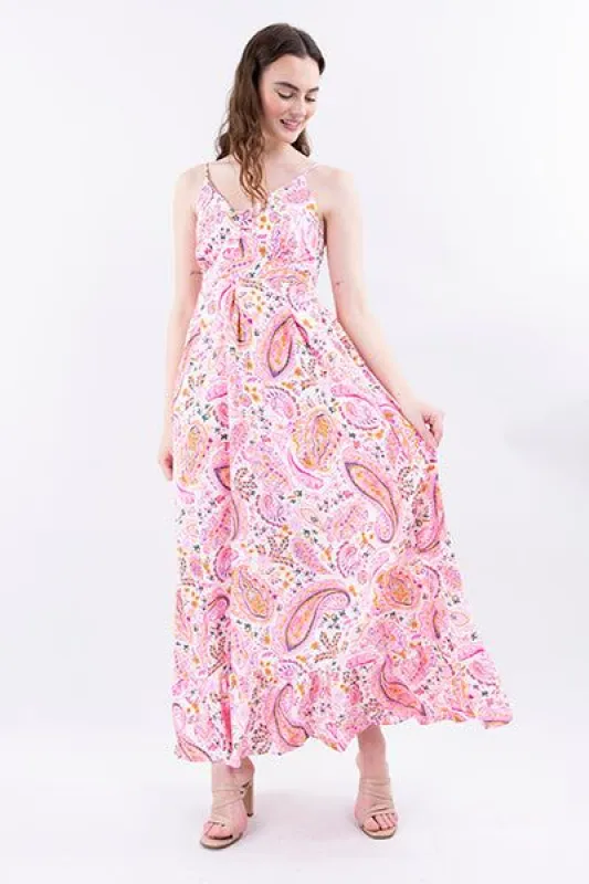 Vestido maxi olán paisley sold by Shasa