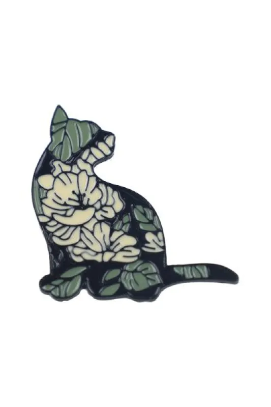 Pin Gato Con Flores sold by Shasa