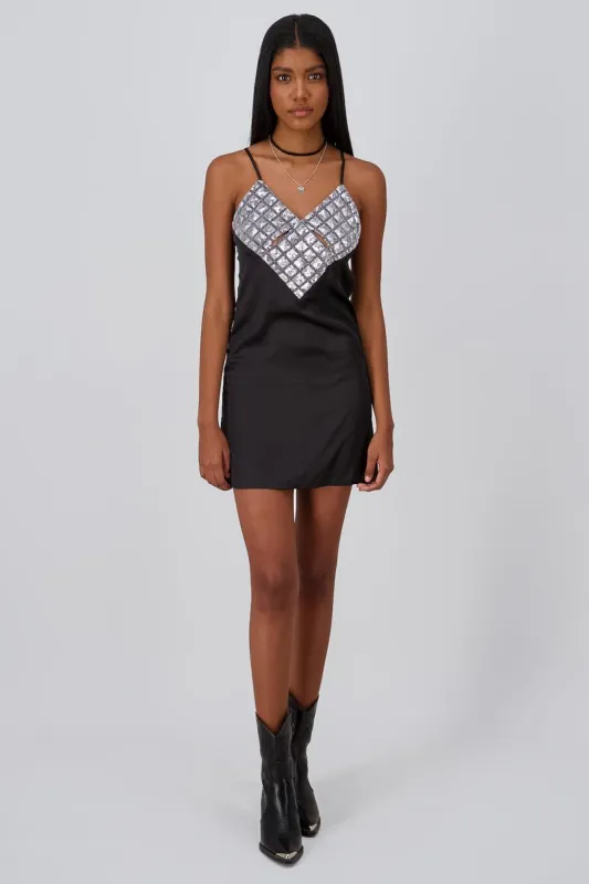 Vestido Mini Lentejuelas Satín sold by Shasa