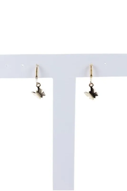 Arracadas mariposas metálicas sold by Shasa