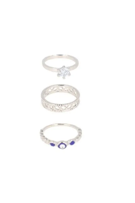 Set 3 piezas anillo ojo sold by Shasa