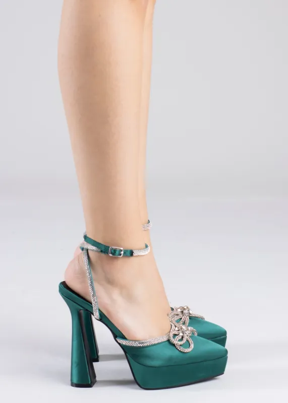 Tacón pointy moño brillos sold by Shasa