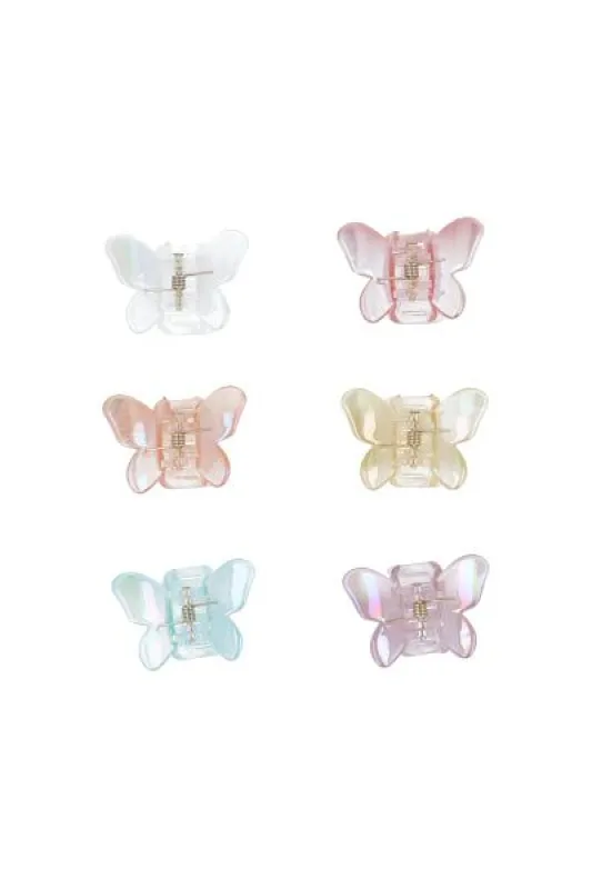 Set 6 pinzas mariposas multicolor sold by Shasa
