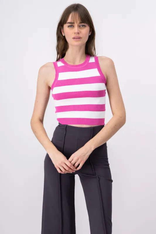 Top Tejido Liso Rayas sold by Shasa