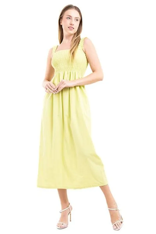 Vestido maxi tirantes smock sold by Shasa