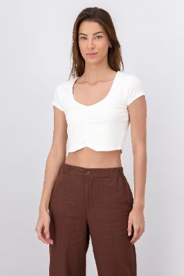 Top Fruncido Manga Corta sold by Shasa