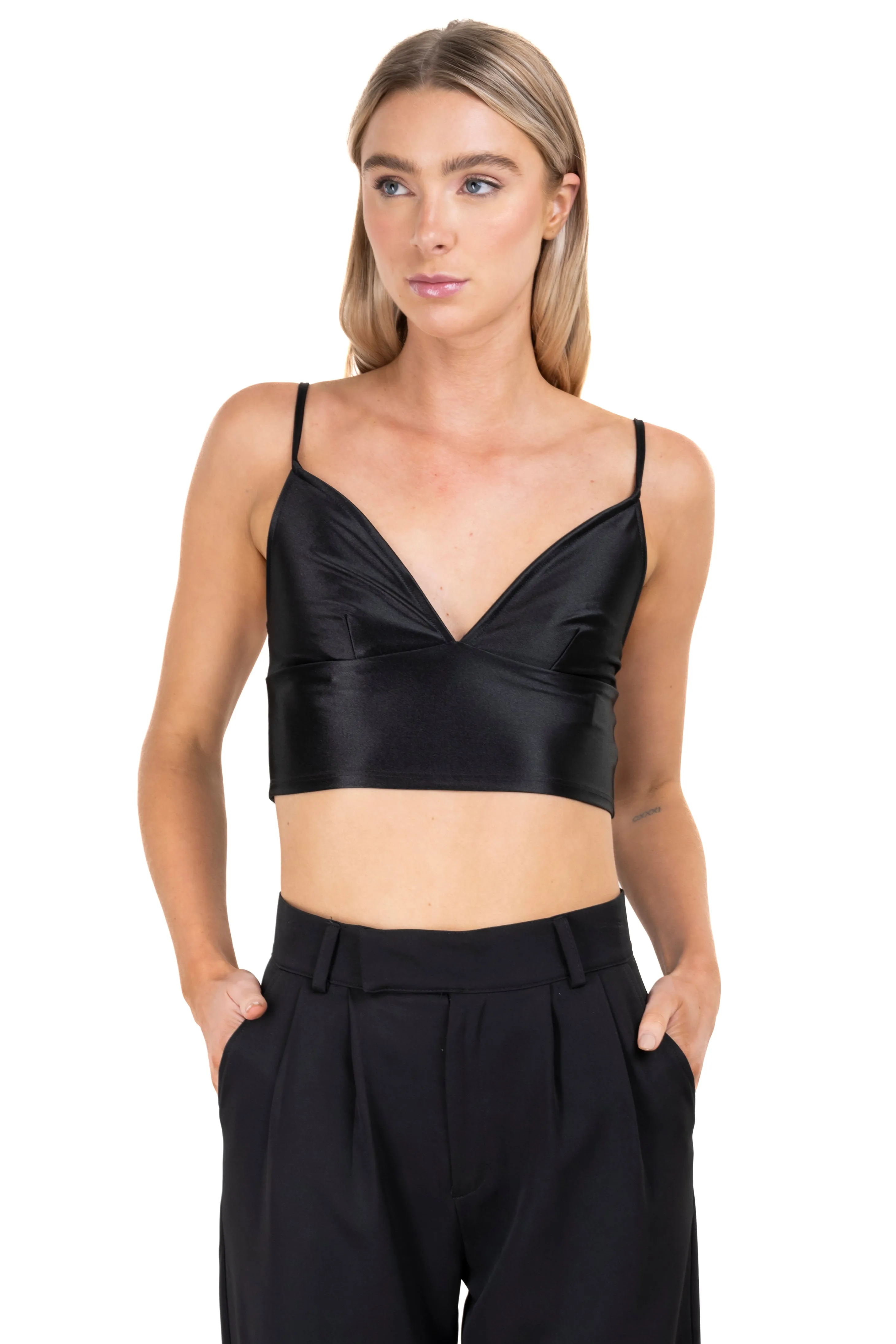 Top escote v metálico sold by Shasa