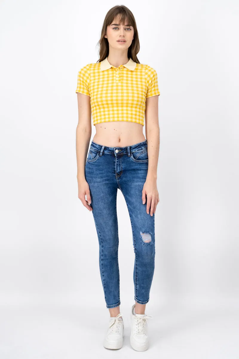 Jeans skinny destrucción en rodilla sold by Shasa product image thumbnail 2