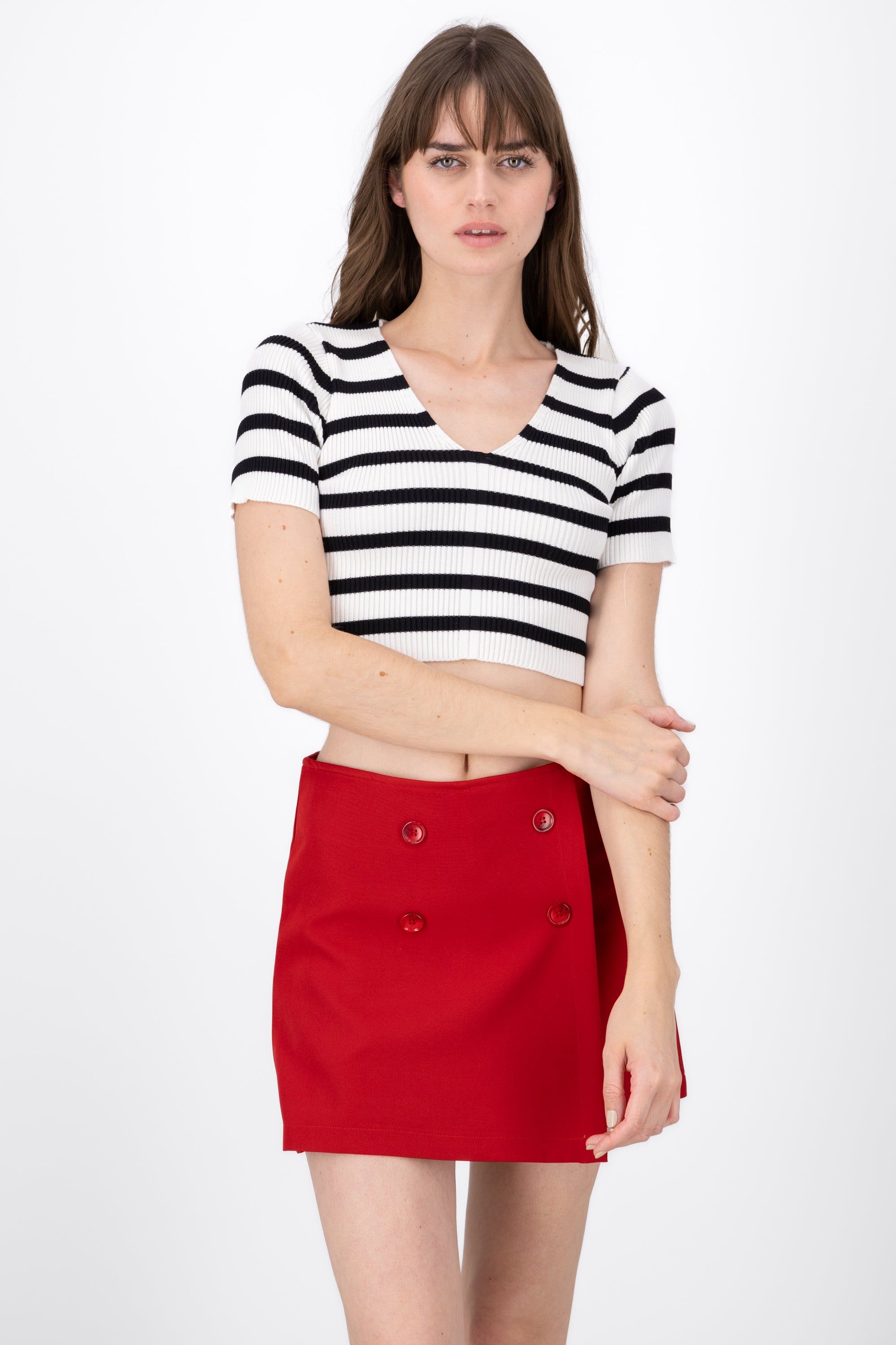 Top Tejido Rayas Manga Corta sold by Shasa