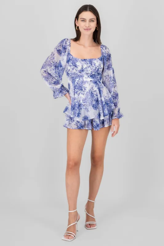 Romper manga larga olanes flores sold by Shasa