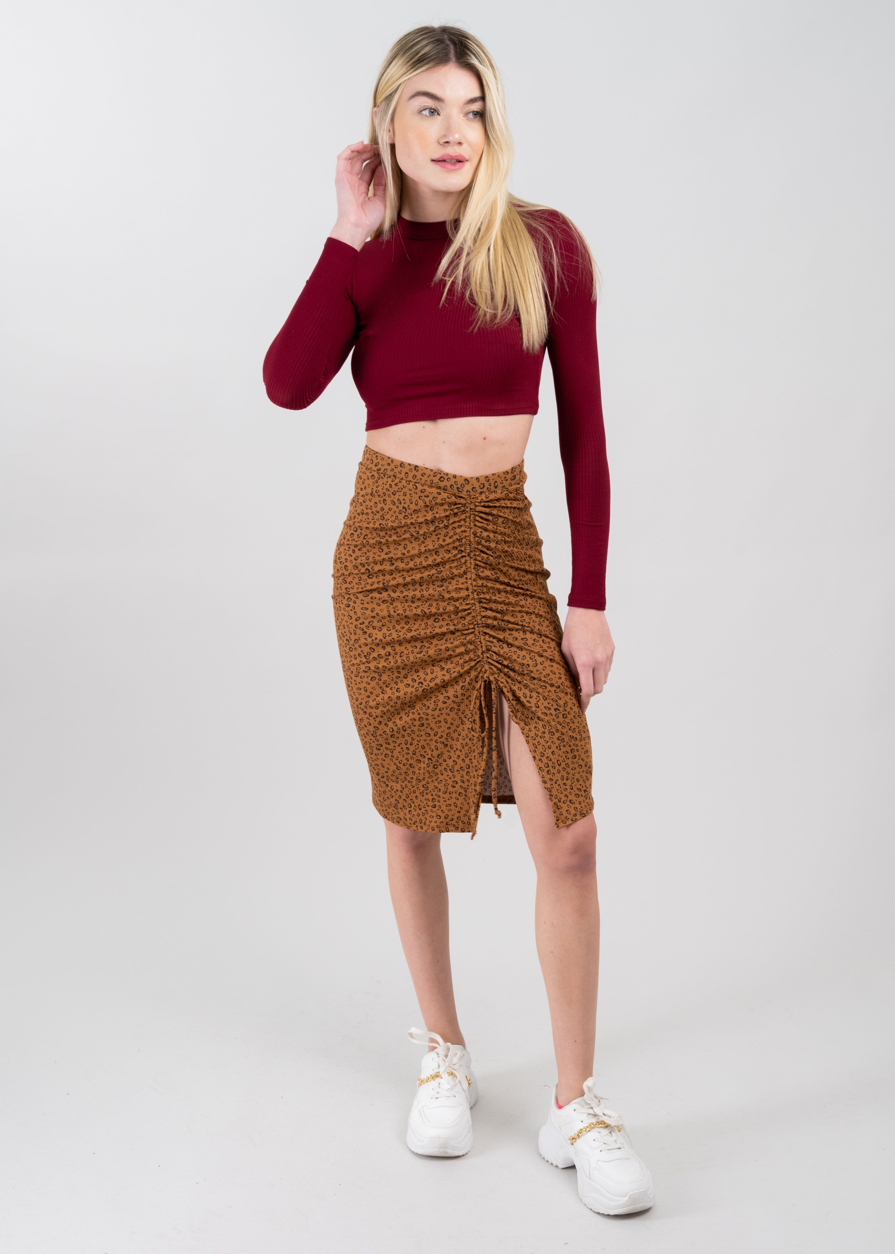 Falda midi animal print sold by Shasa