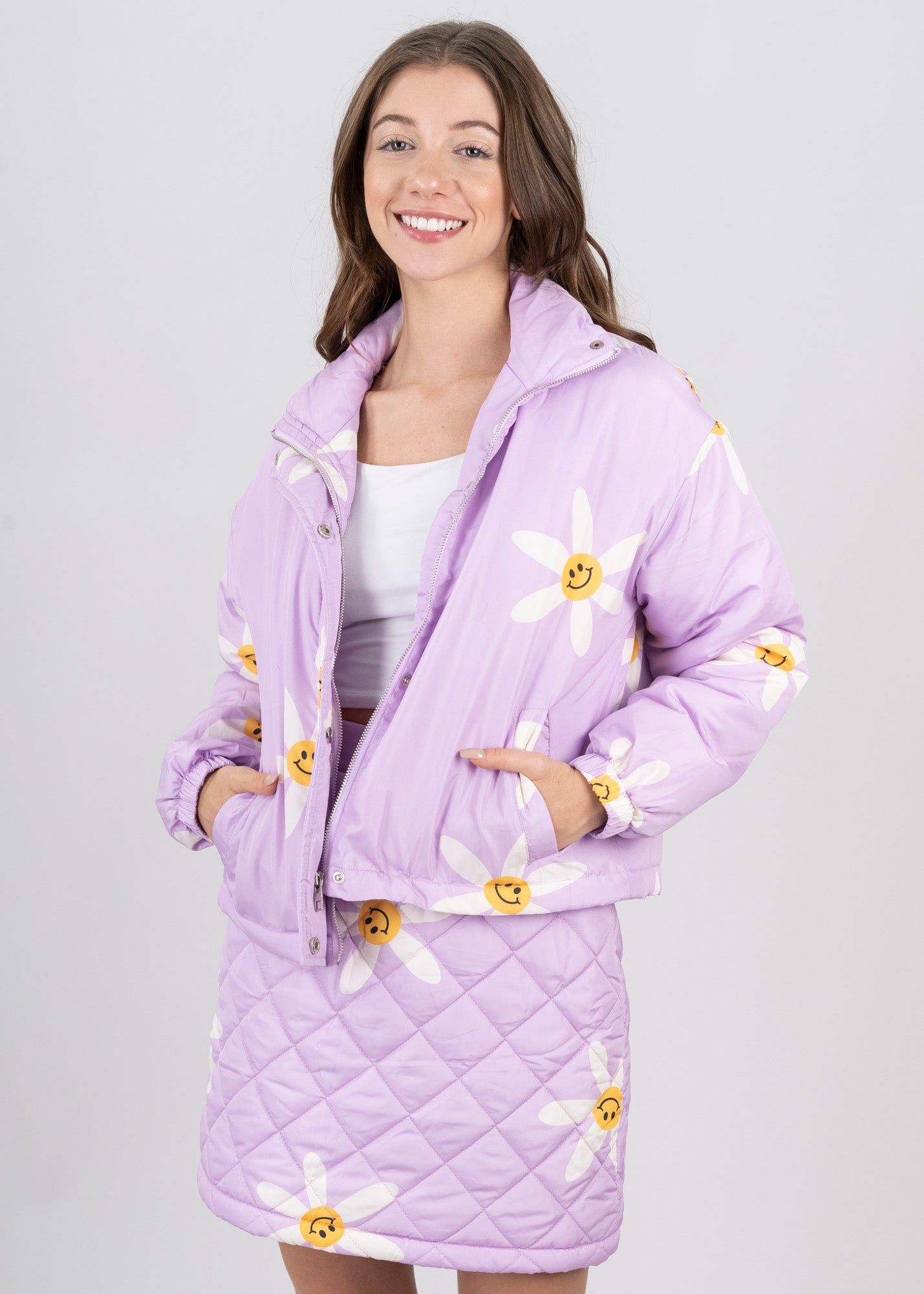 Chamarra puffer estampado flores sold by Shasa product image thumbnail 2