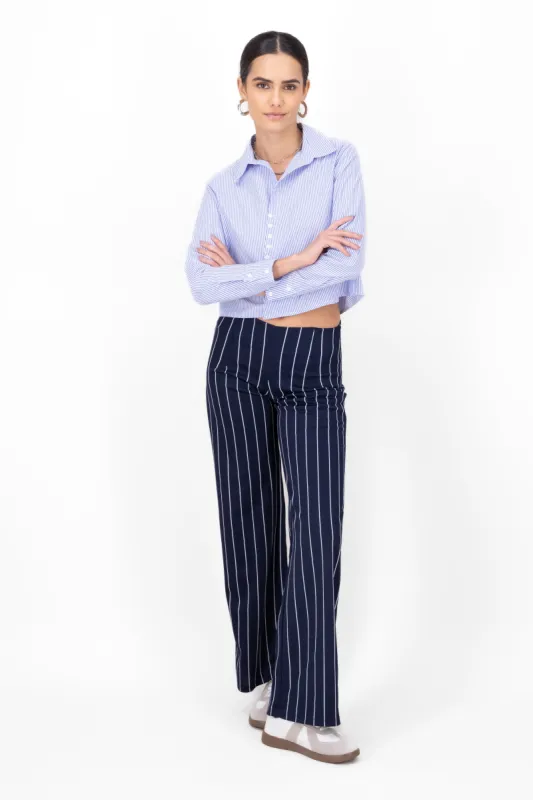 Pantalon amplio rayas sold by Shasa
