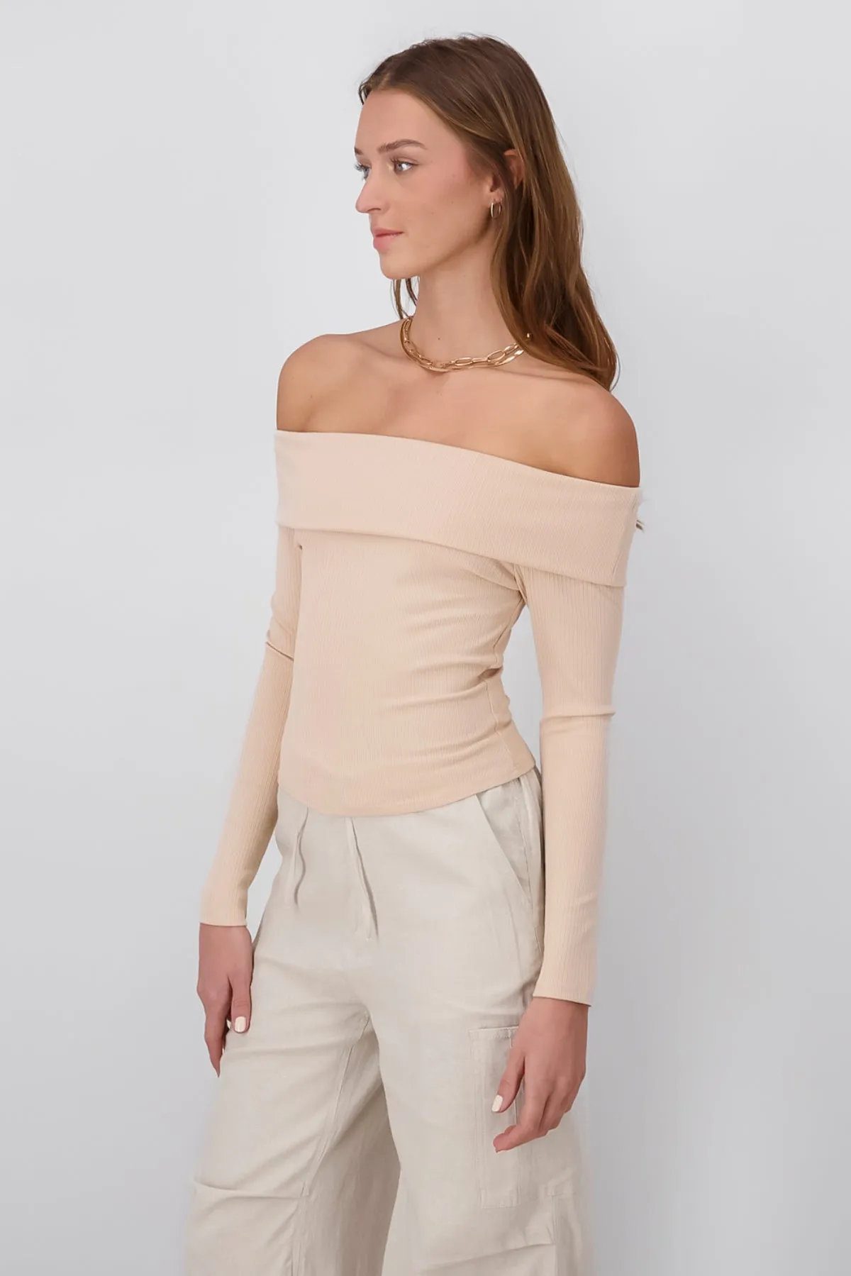 Top Rib Manga Larga Sin Hombros sold by Shasa product image thumbnail 3