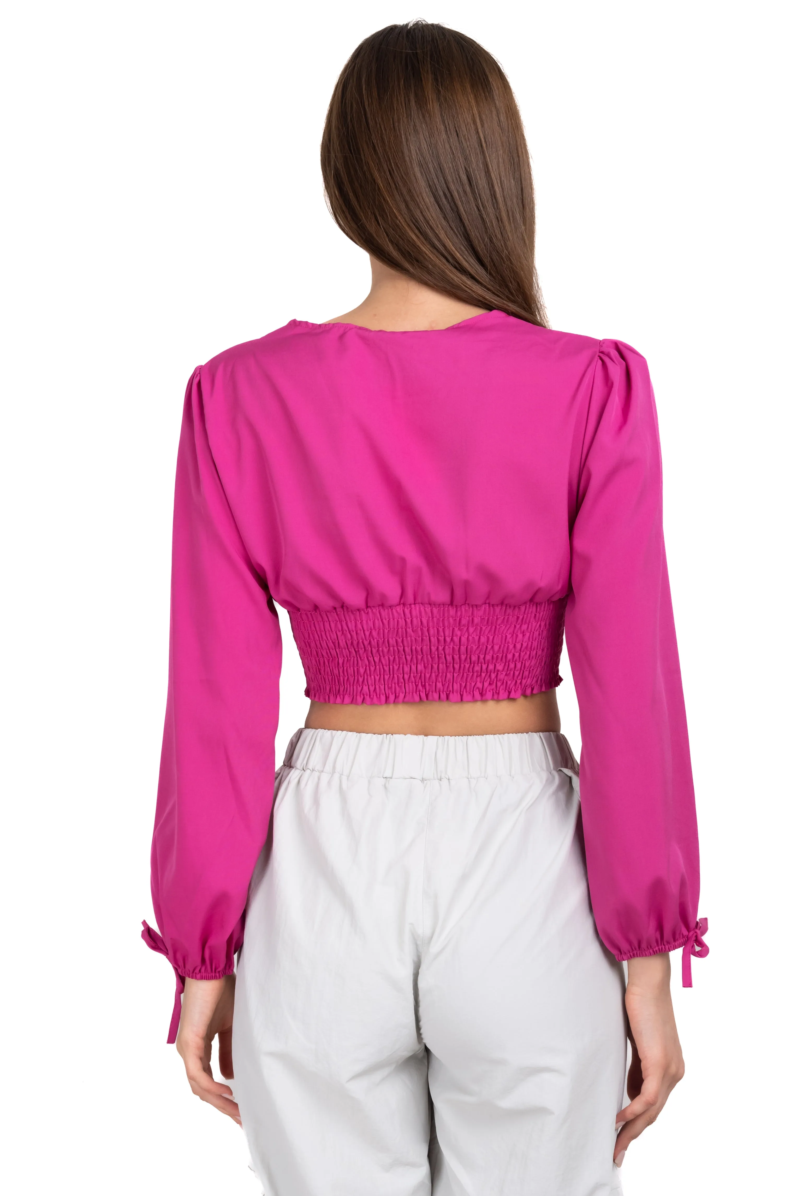 Blusa cintura smock escote v sold by Shasa product image thumbnail 4