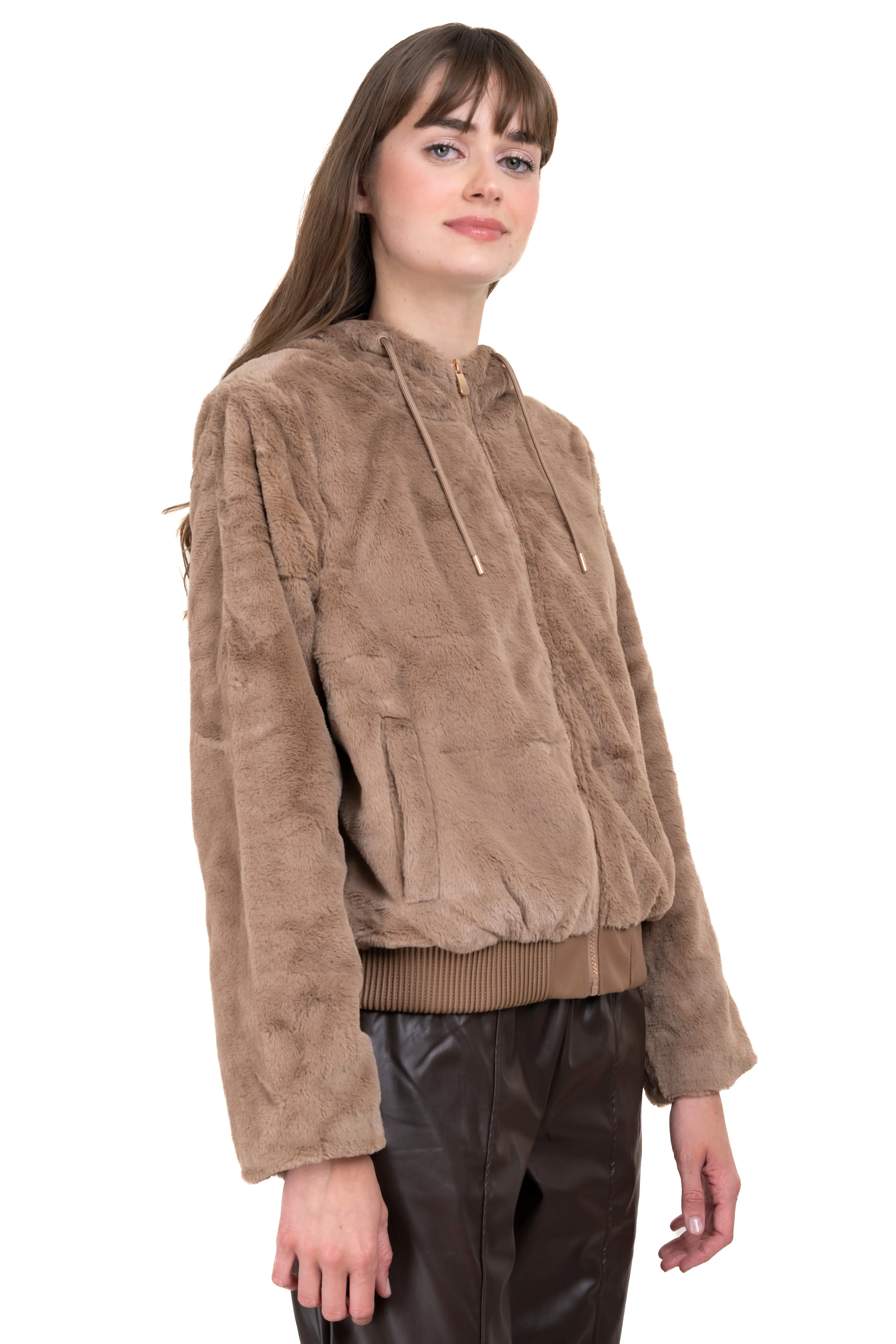 Chamarra bomber peluche capucha sold by Shasa product image thumbnail 3