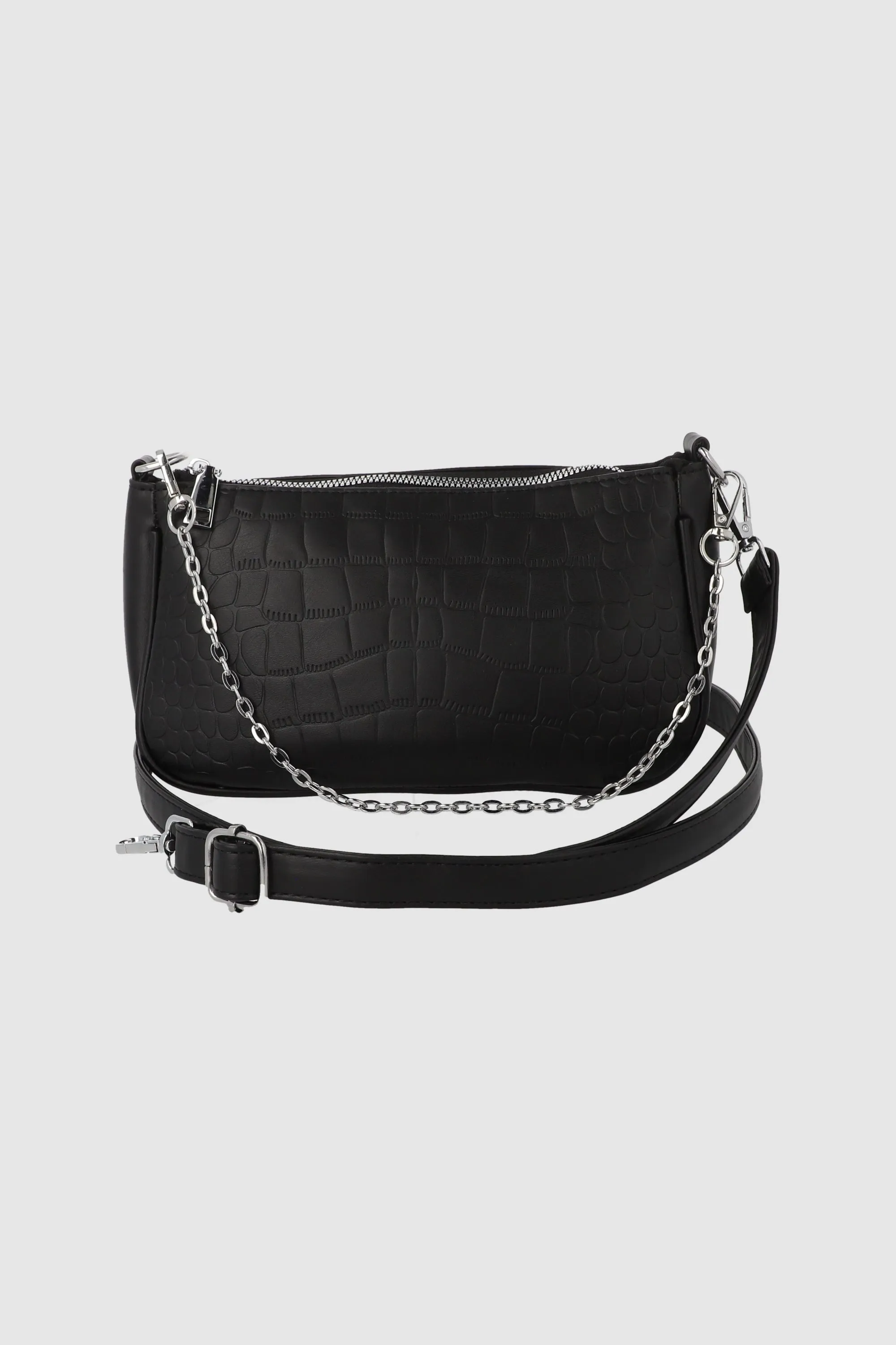 Bolsa shoulder croco cadena sold by Shasa
